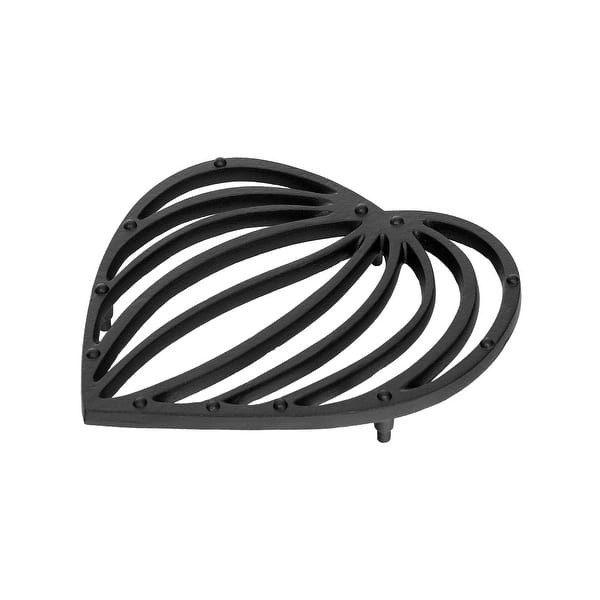 Achla Designs 6.88"W Black Powedercoat Finish Wrought Iron Leaf Trivet